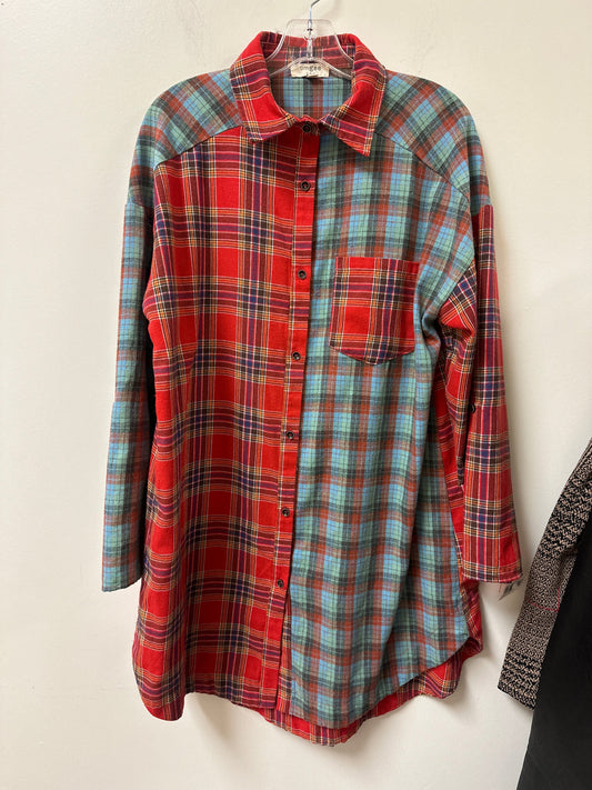 Dress Casual Short By Umgee In Plaid Pattern, Size: S