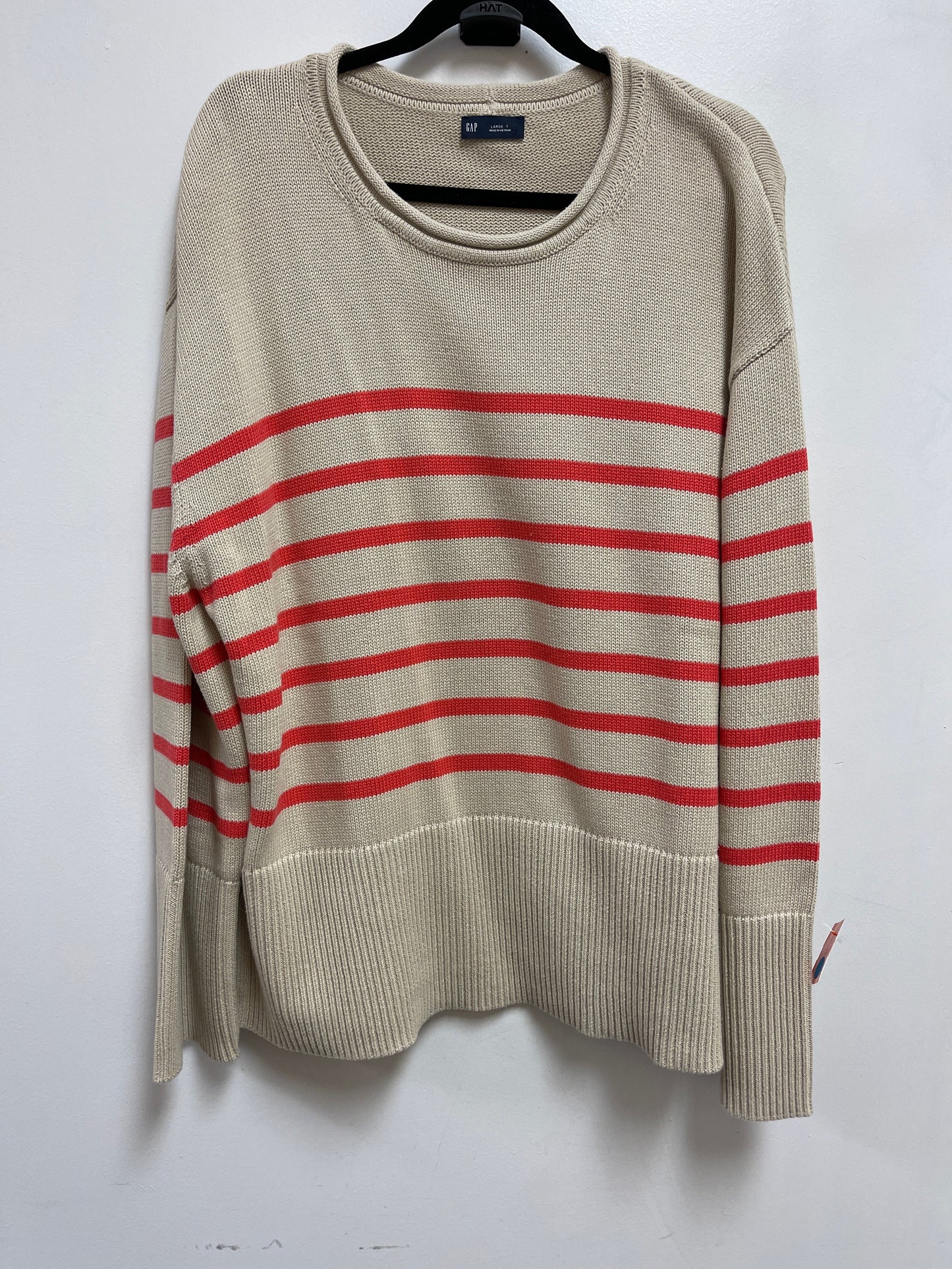 Sweater By Gap In Brown & Pink, Size: L