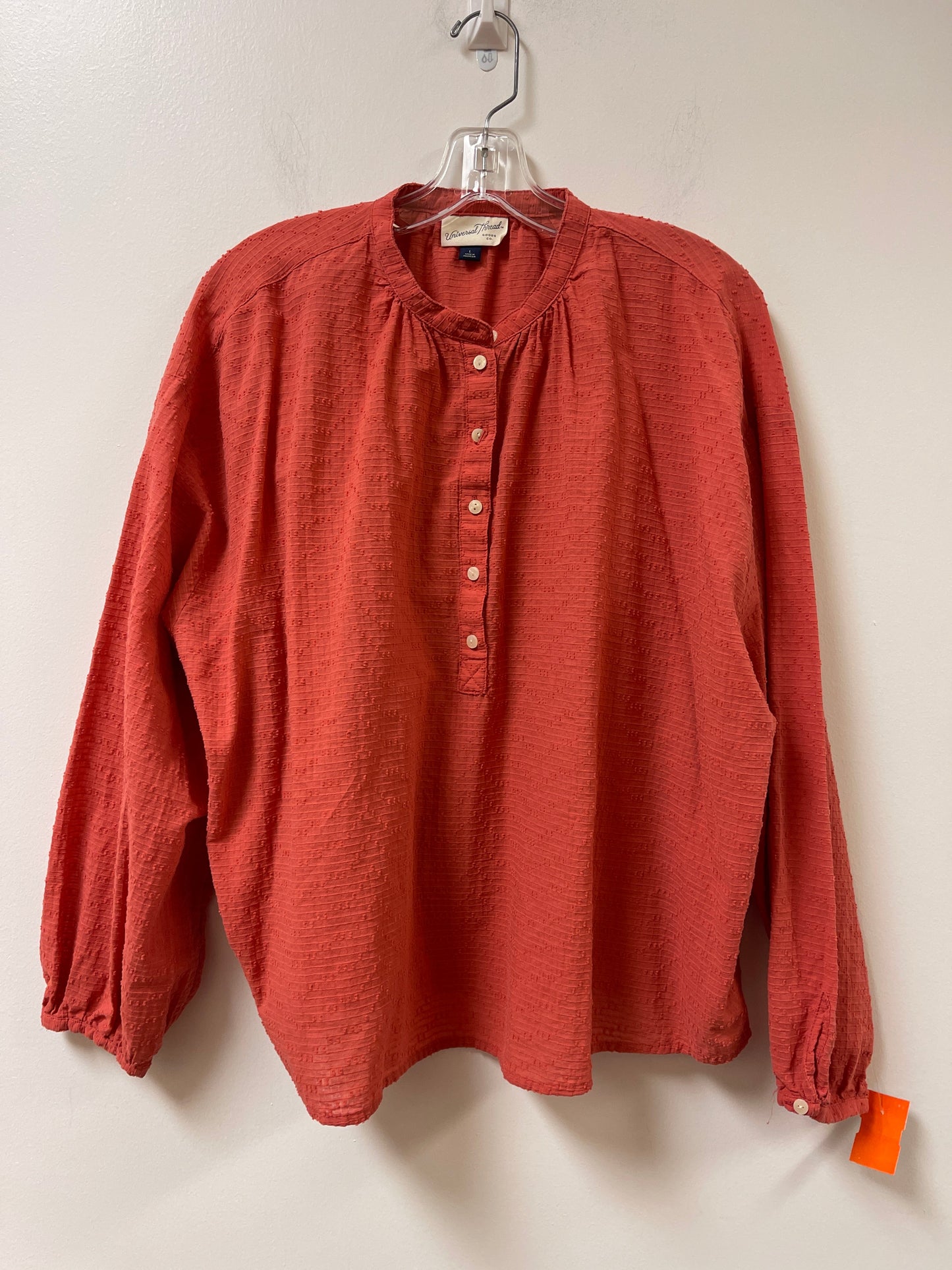 Top Long Sleeve By Universal Thread In Orange, Size: L