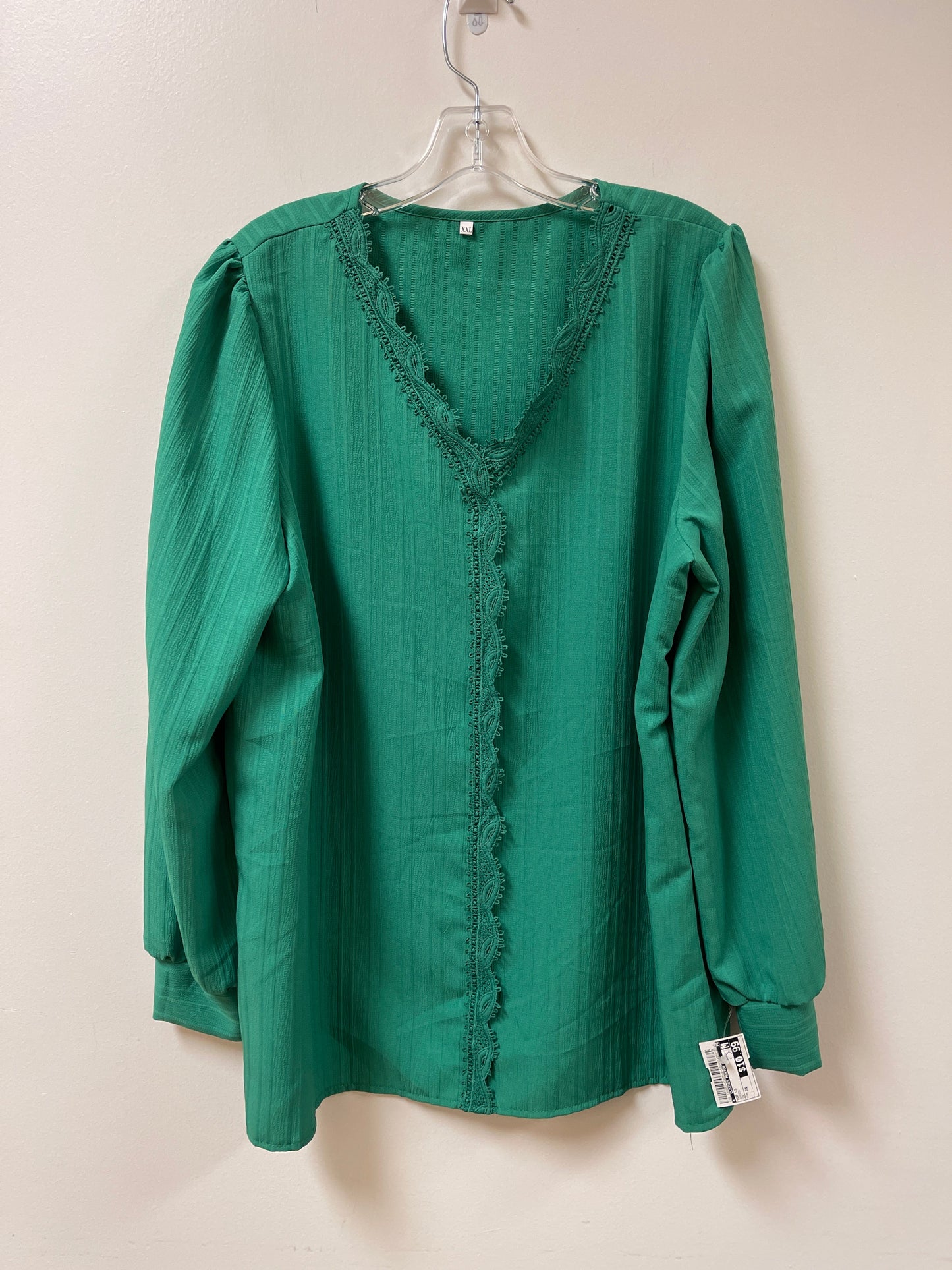 Top Long Sleeve By Clothes Mentor In Green, Size: 2x