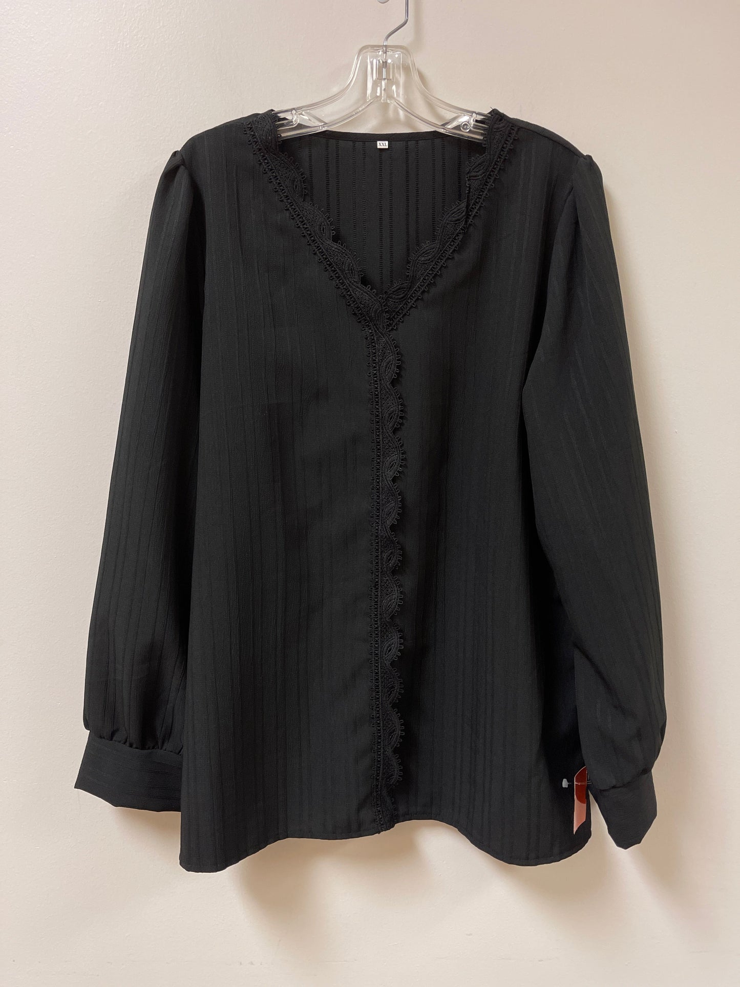 Top Long Sleeve By Clothes Mentor In Black, Size: 2x
