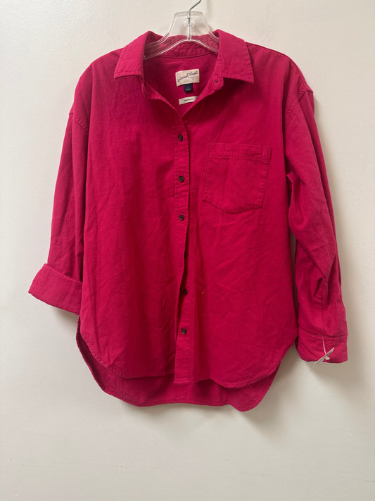 Blouse Long Sleeve By Universal Thread In Pink, Size: S