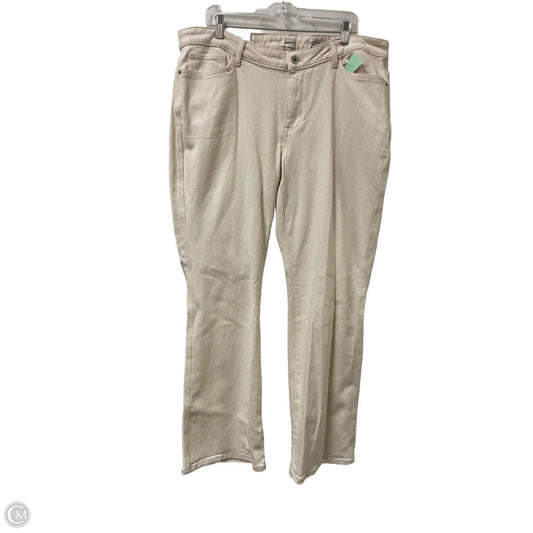 Jeans Boot Cut By J. Jill In Cream Denim, Size: 20