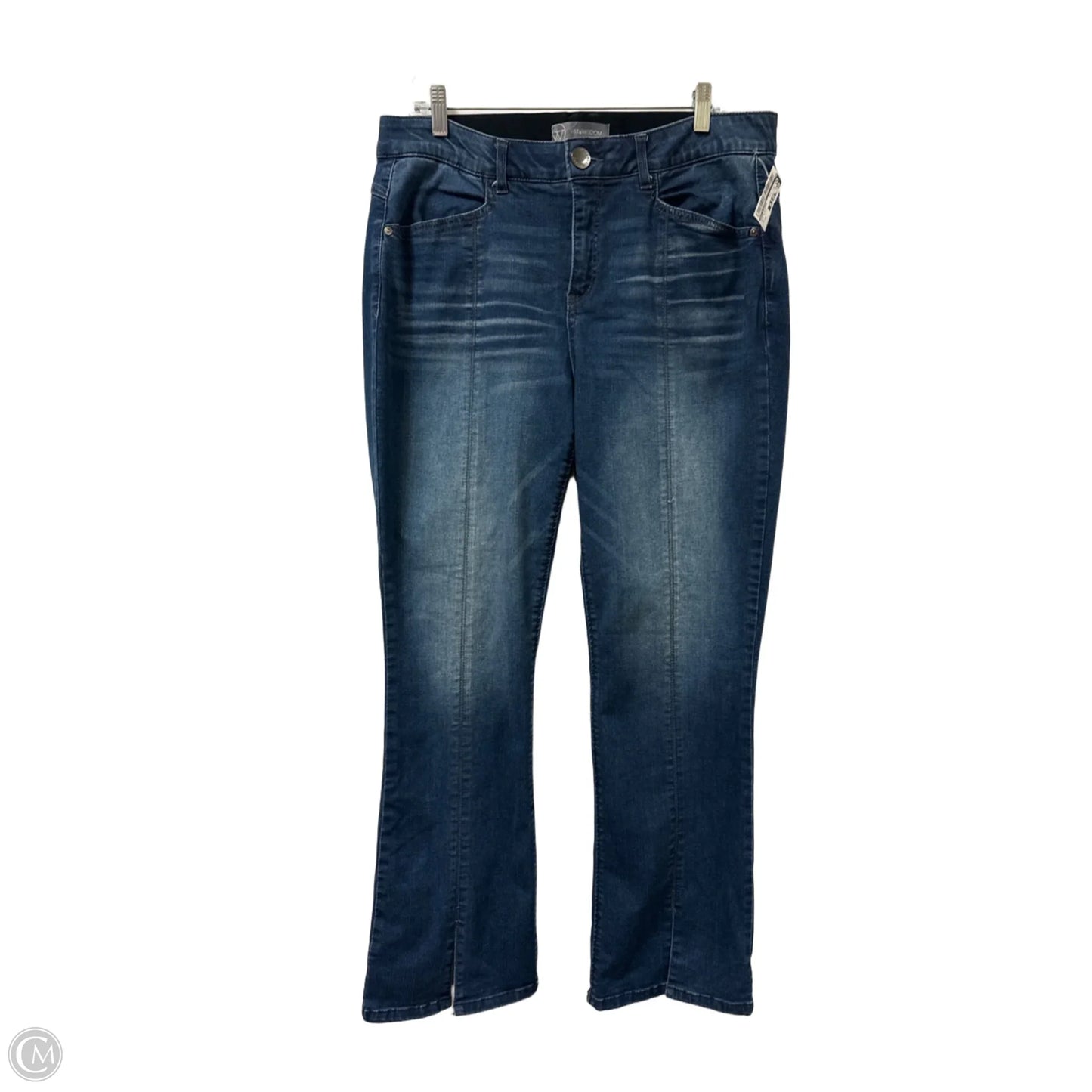 Jeans Flared By Wit & Wisdom In Blue Denim, Size: 16