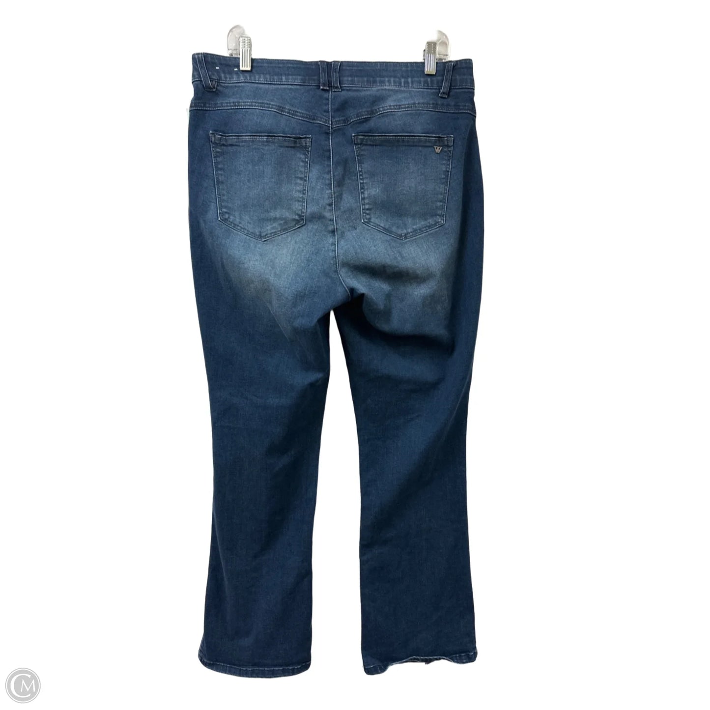 Jeans Flared By Wit & Wisdom In Blue Denim, Size: 16