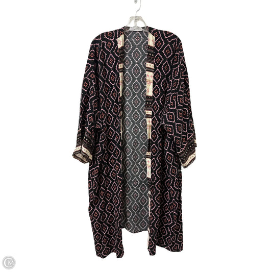 Kimono By Ces Femme In Black & Pink, Size: L