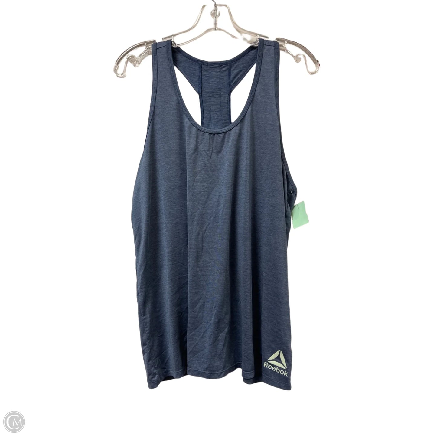 Athletic Tank Top By Reebok In Blue, Size: L