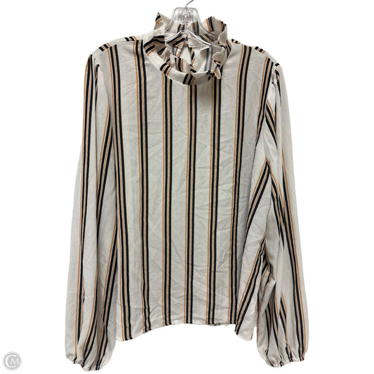 Top Long Sleeve By Clothes Mentor In Striped Pattern, Size: 2x