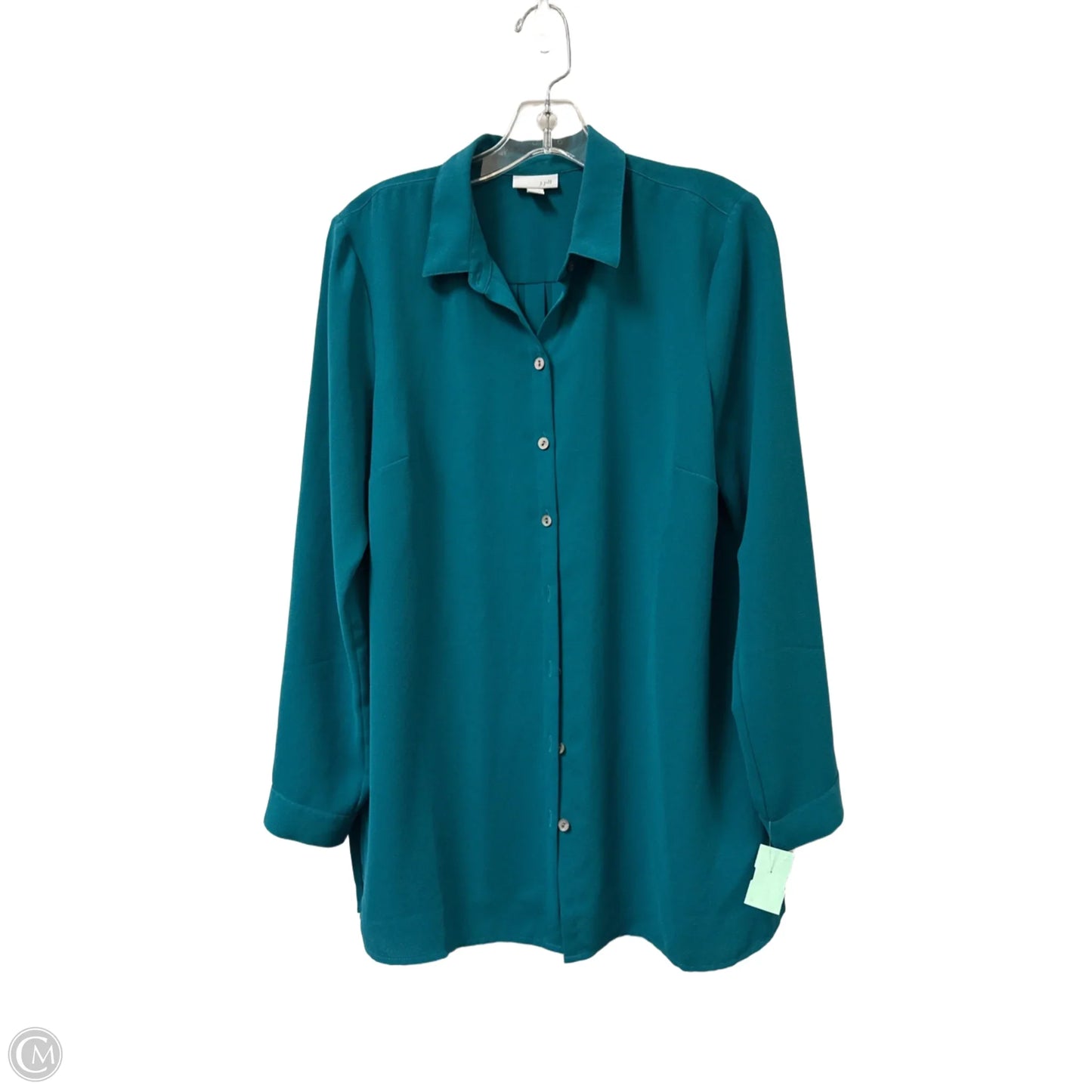 Blouse Long Sleeve By J. Jill In Green, Size: S