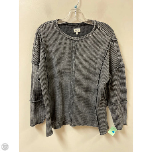 Top Long Sleeve By Bke In Grey, Size: Xs