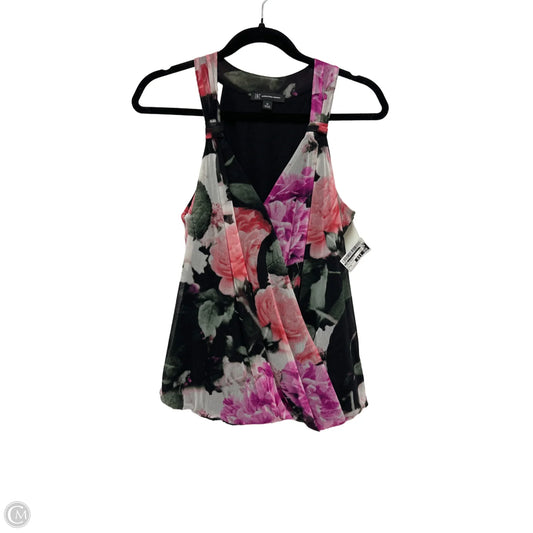 Top Sleeveless By Inc In Floral Print, Size: M