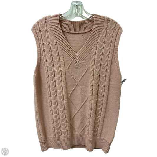 Vest Sweater By Clothes Mentor In Pink, Size: M