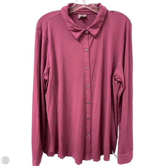 Blouse Long Sleeve By J. Jill In Purple, Size: Xl