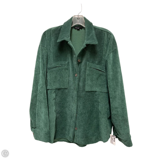 Jacket Shirt By Blu Pepper In Green, Size: M