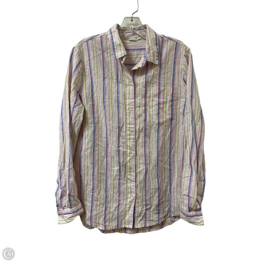 Blouse Long Sleeve By Gap In Striped Pattern, Size: S