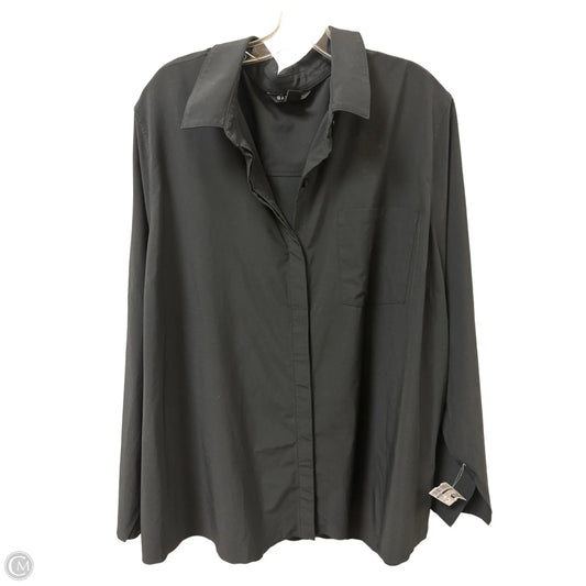 Blouse Long Sleeve By Athleta In Black, Size: 3x