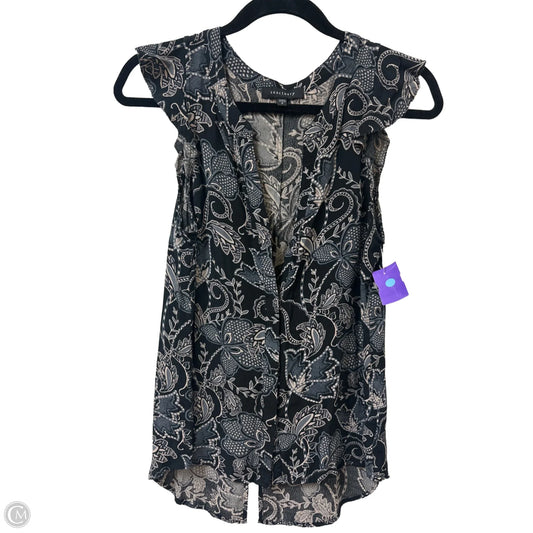 Top Short Sleeve By Sanctuary In Black & Grey, Size: S