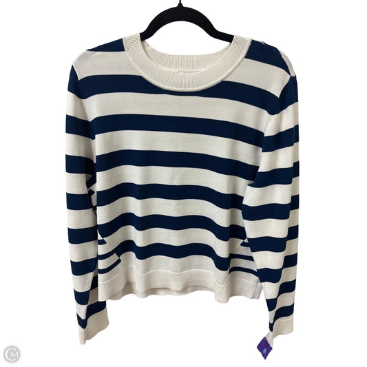 Sweater By Clothes Mentor In Blue & White, Size: Xl