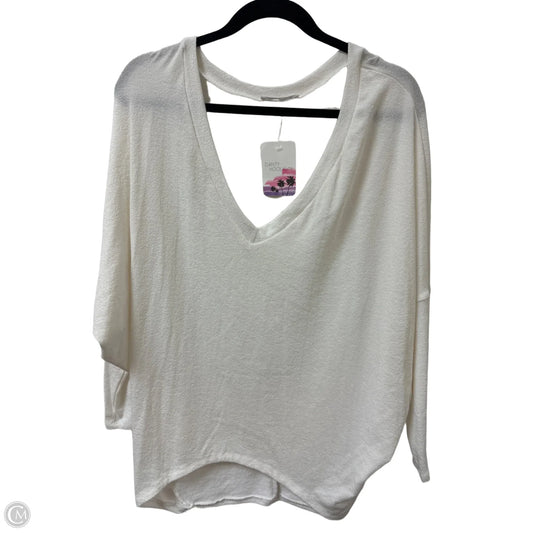 Sweater By Clothes Mentor In White, Size: L