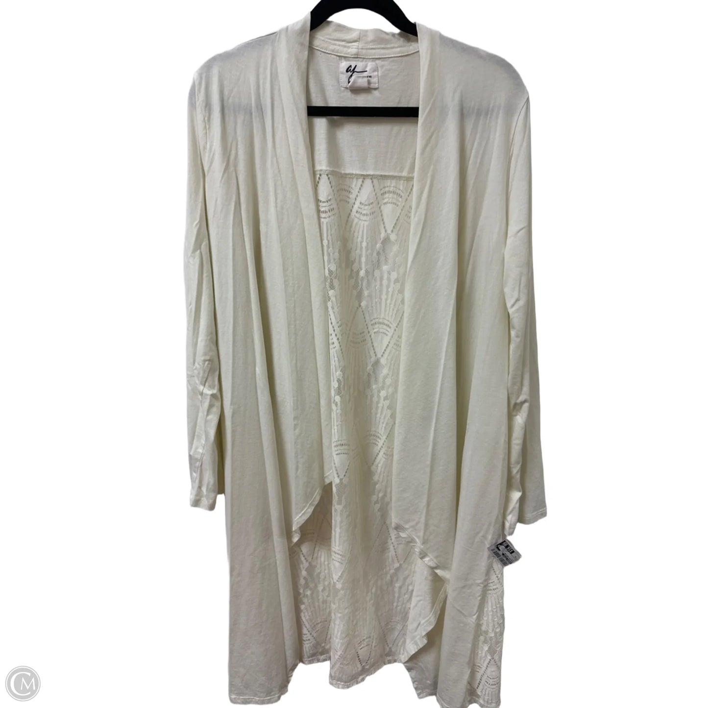 Sweater Cardigan By Andrea Jovine In White, Size: Xl