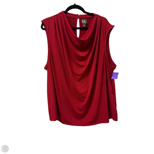 Top Sleeveless By Worthington In Red, Size: 3x