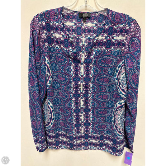 Top Long Sleeve By Limited In Blue & Purple, Size: M