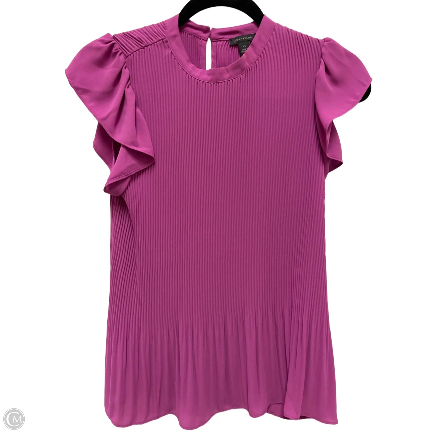 Top Short Sleeve By Ann Taylor In Purple, Size: Xs