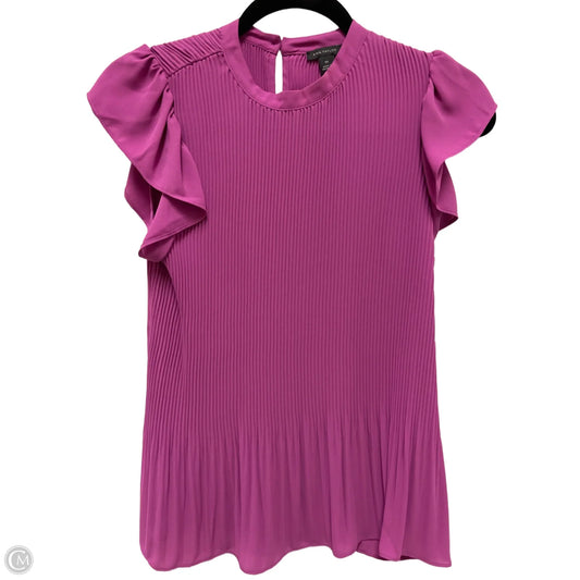 Top Short Sleeve By Ann Taylor In Purple, Size: Xs