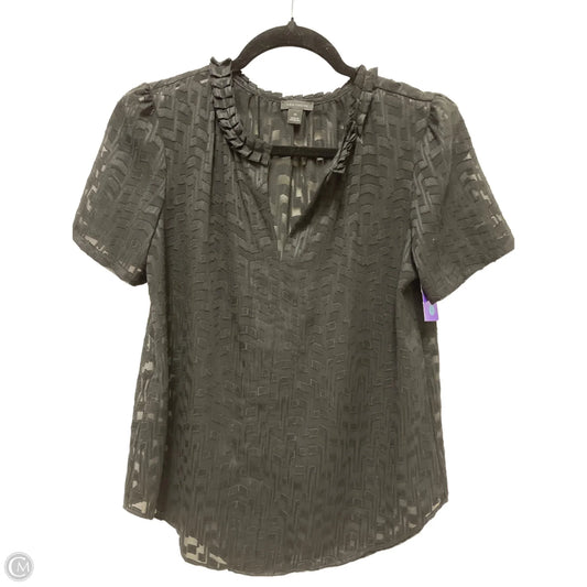 Top Short Sleeve By Ann Taylor In Black, Size: Xs