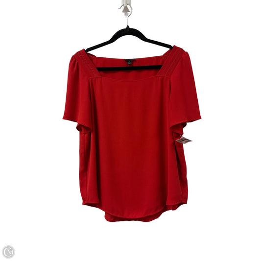 Top Short Sleeve By Ann Taylor In Red, Size: M