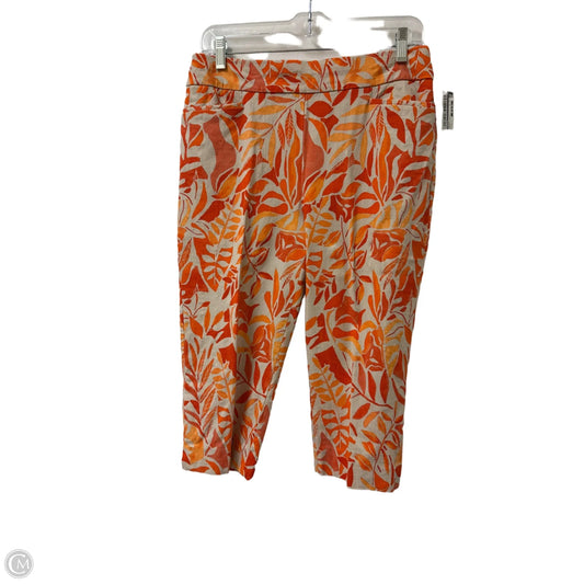 Shorts By Chicos In Cream & Orange, Size: 6