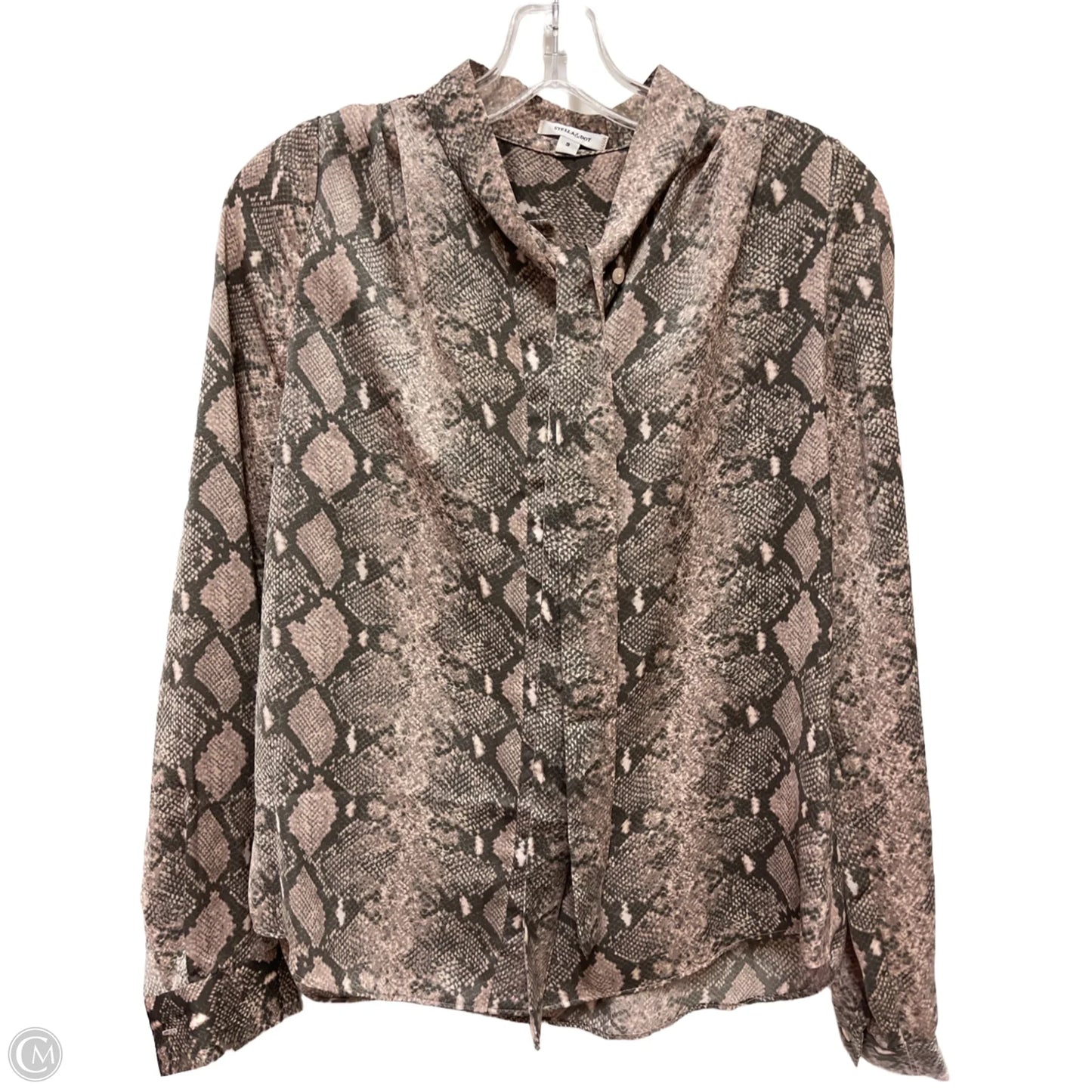 Top Long Sleeve By Stella And Dot In Snakeskin Print, Size: S