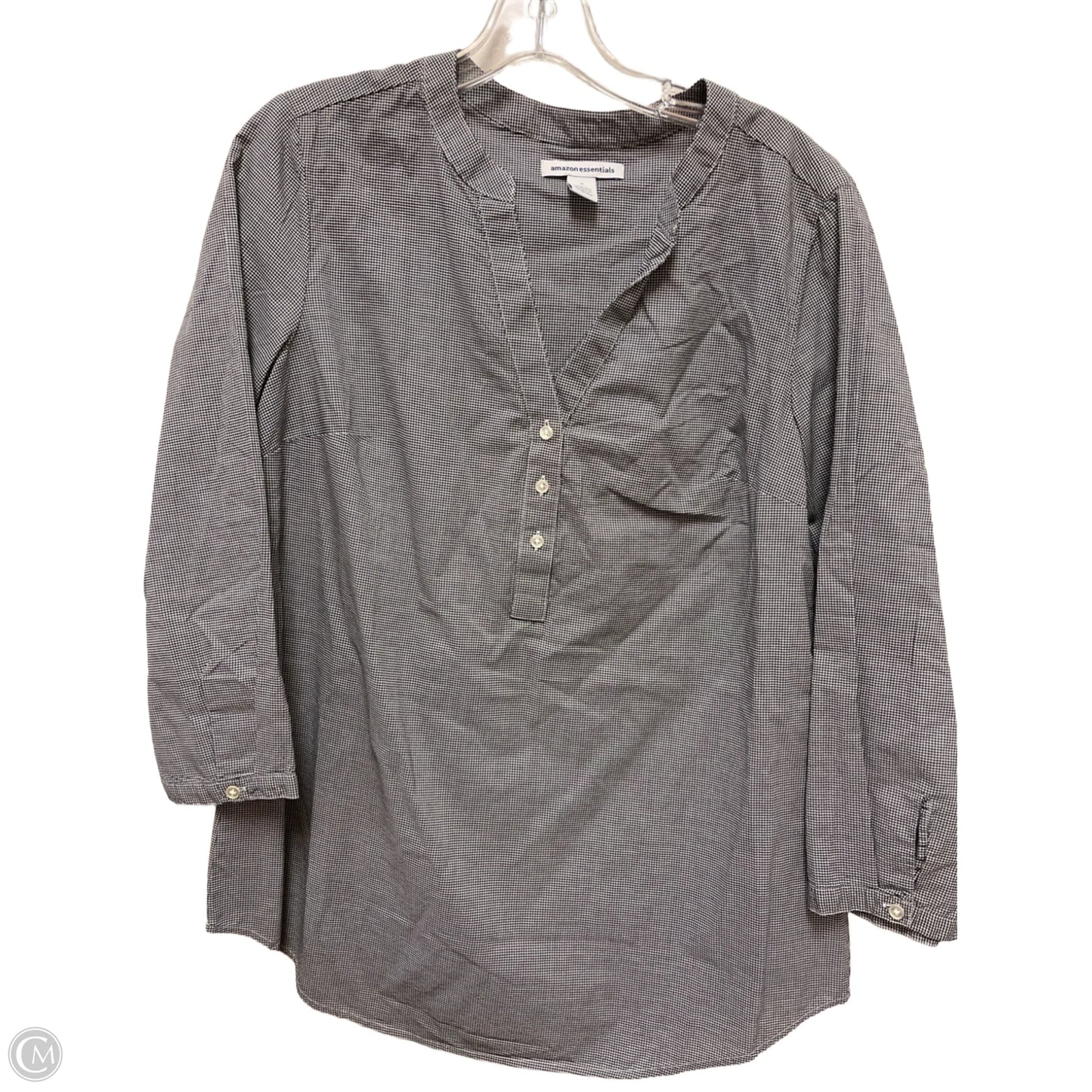 Tunic Long Sleeve By Amazon Essentials In Black & White, Size: M