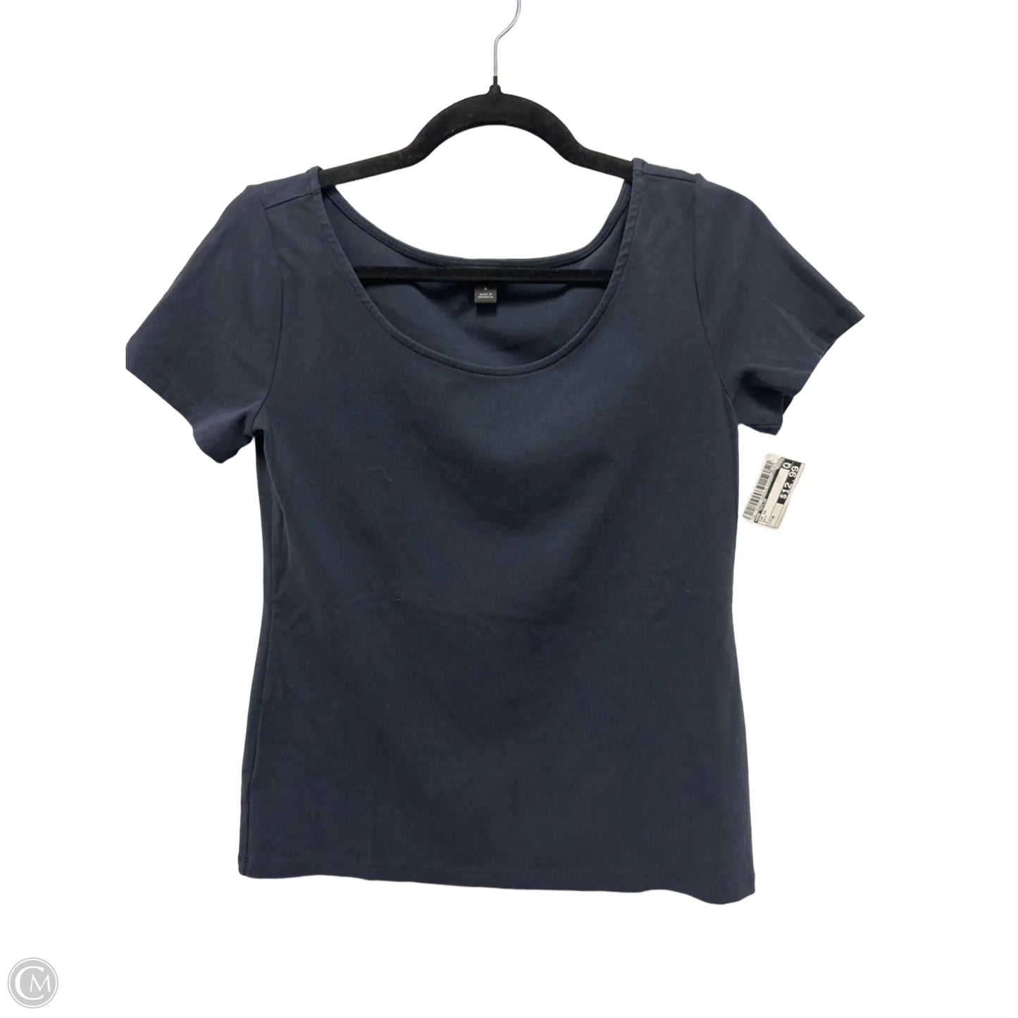 Top Short Sleeve By Ann Taylor In Navy, Size: M