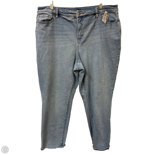 Jeans Straight By Style And Company In Blue Denim, Size: 18