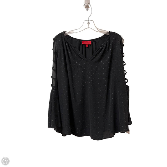 Top Long Sleeve By Jennifer Lopez In Black, Size: 1x