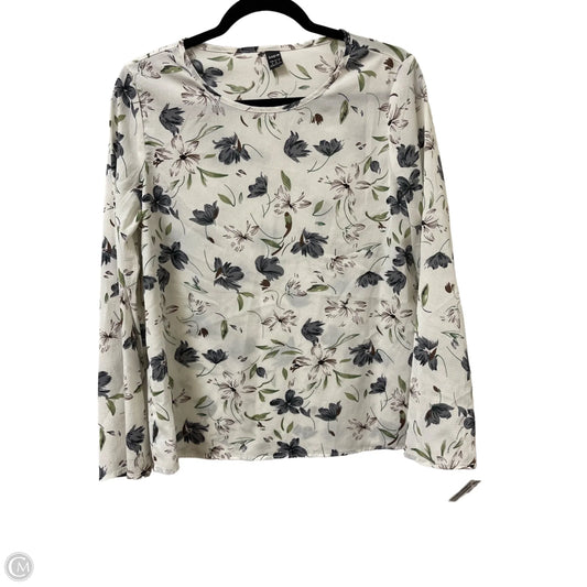 Top Long Sleeve By Shein In Floral Print, Size: M