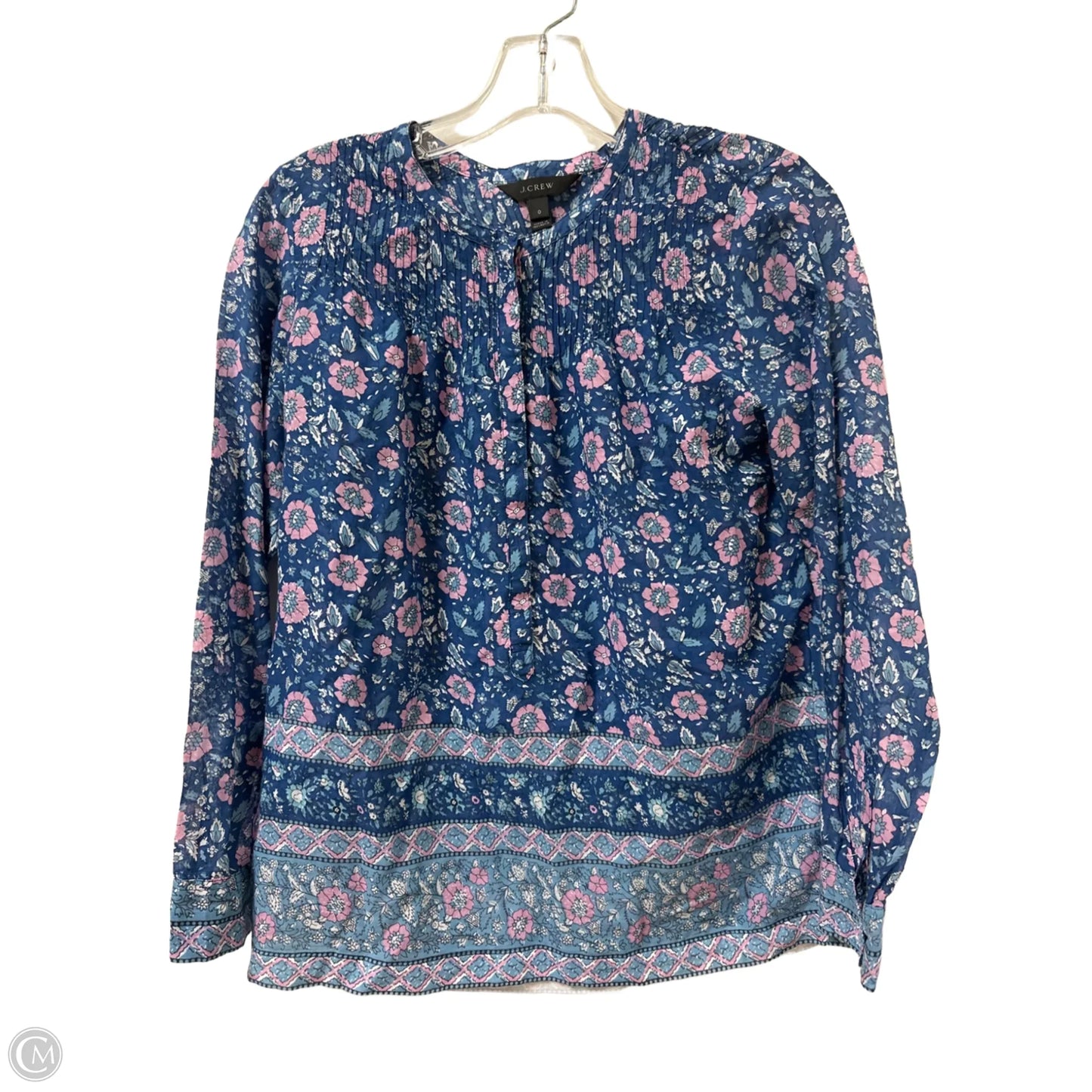 Top Long Sleeve By J. Crew In Blue & Purple, Size: Xs