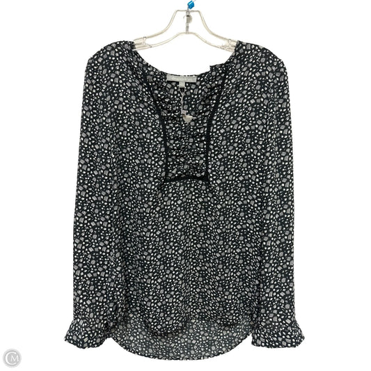 Top Long Sleeve By Daniel Rainn In Black & White, Size: Xs