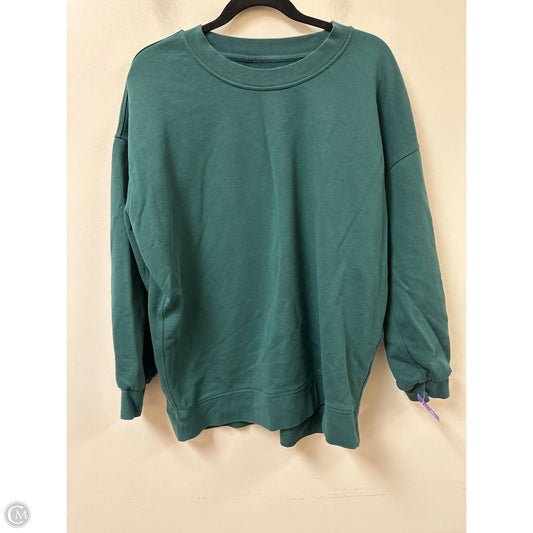 Athletic Sweatshirt Crewneck By Lululemon In Green, Size: L