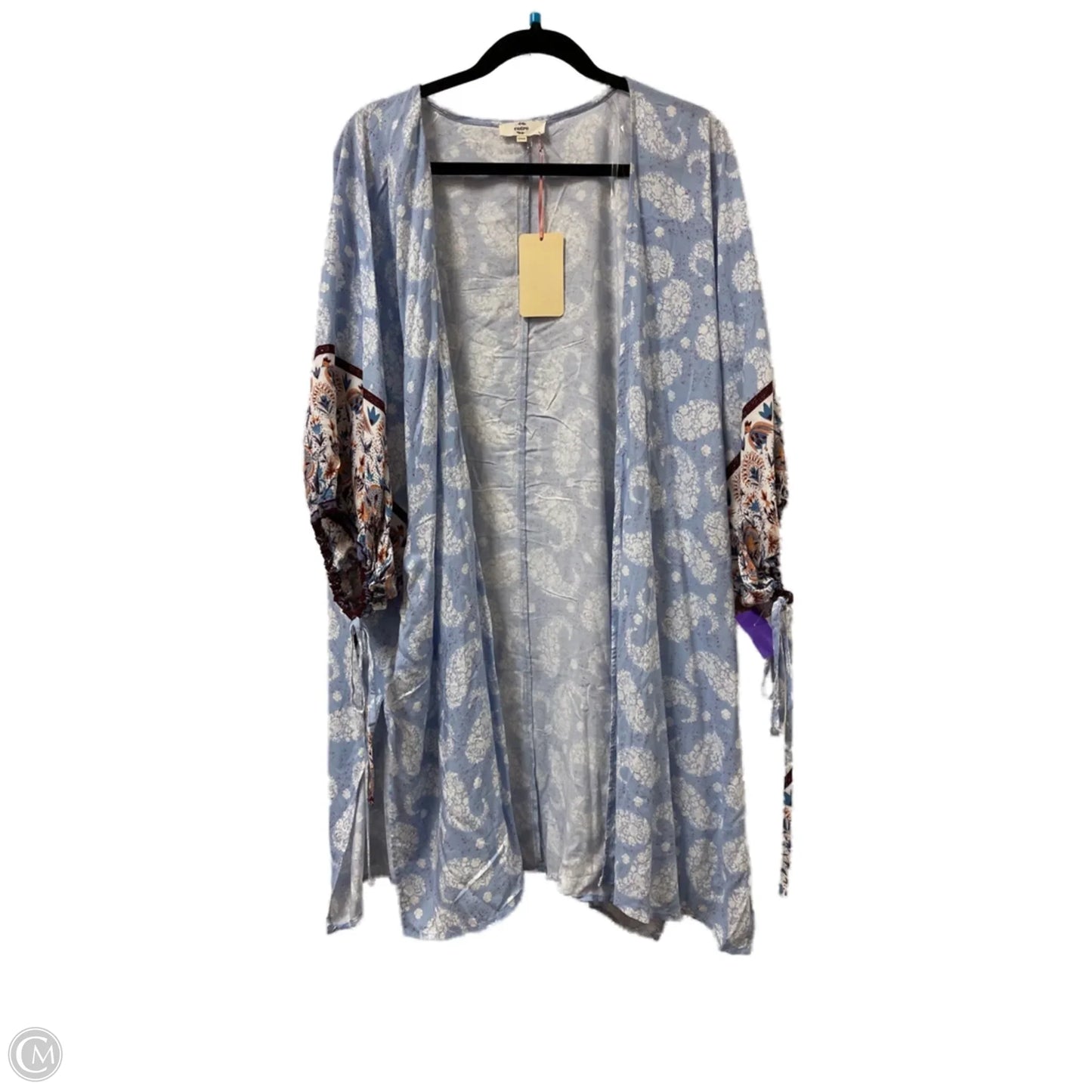 Kimono By Entro In Blue & White, Size: Osfm