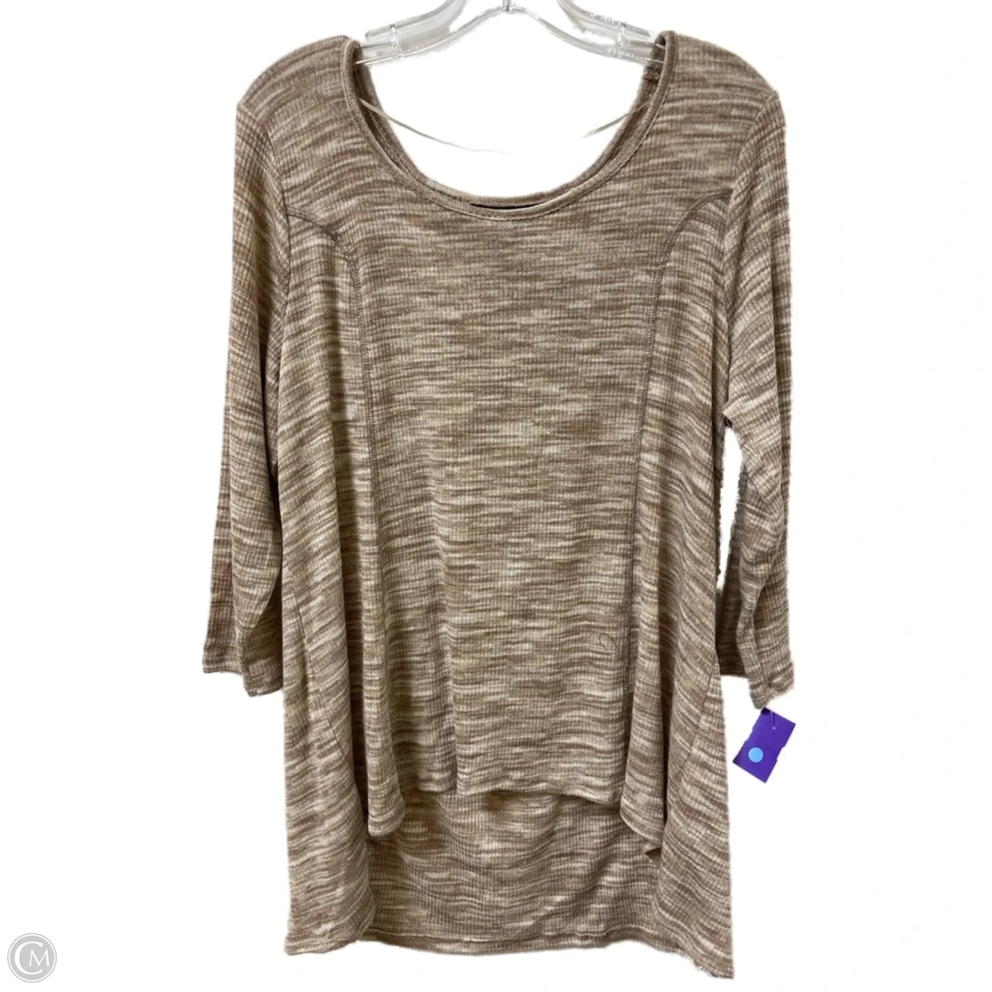 Top Long Sleeve By Style And Company In Brown, Size: L