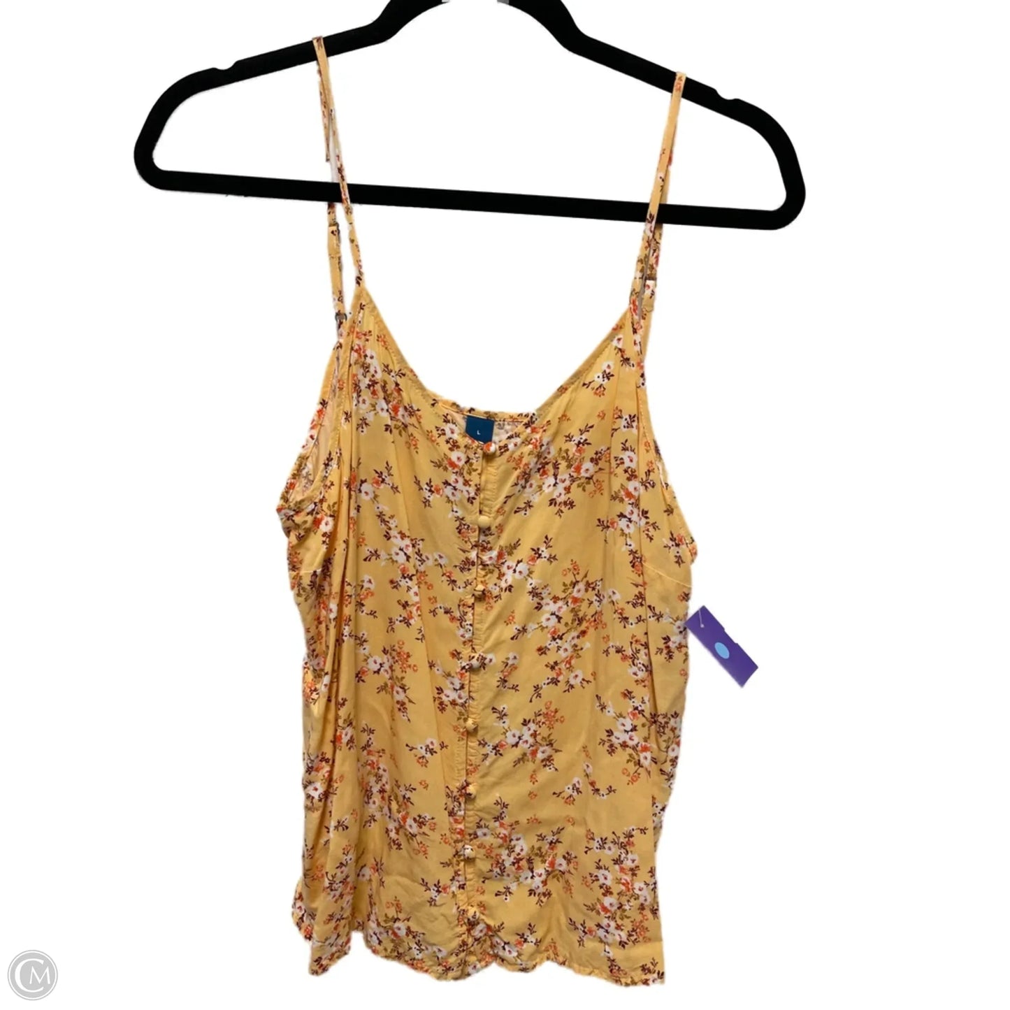 Top Sleeveless By Old Navy In Yellow, Size: L