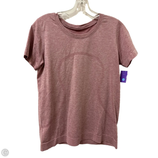 Athletic Top Short Sleeve By Lululemon In Red, Size: S