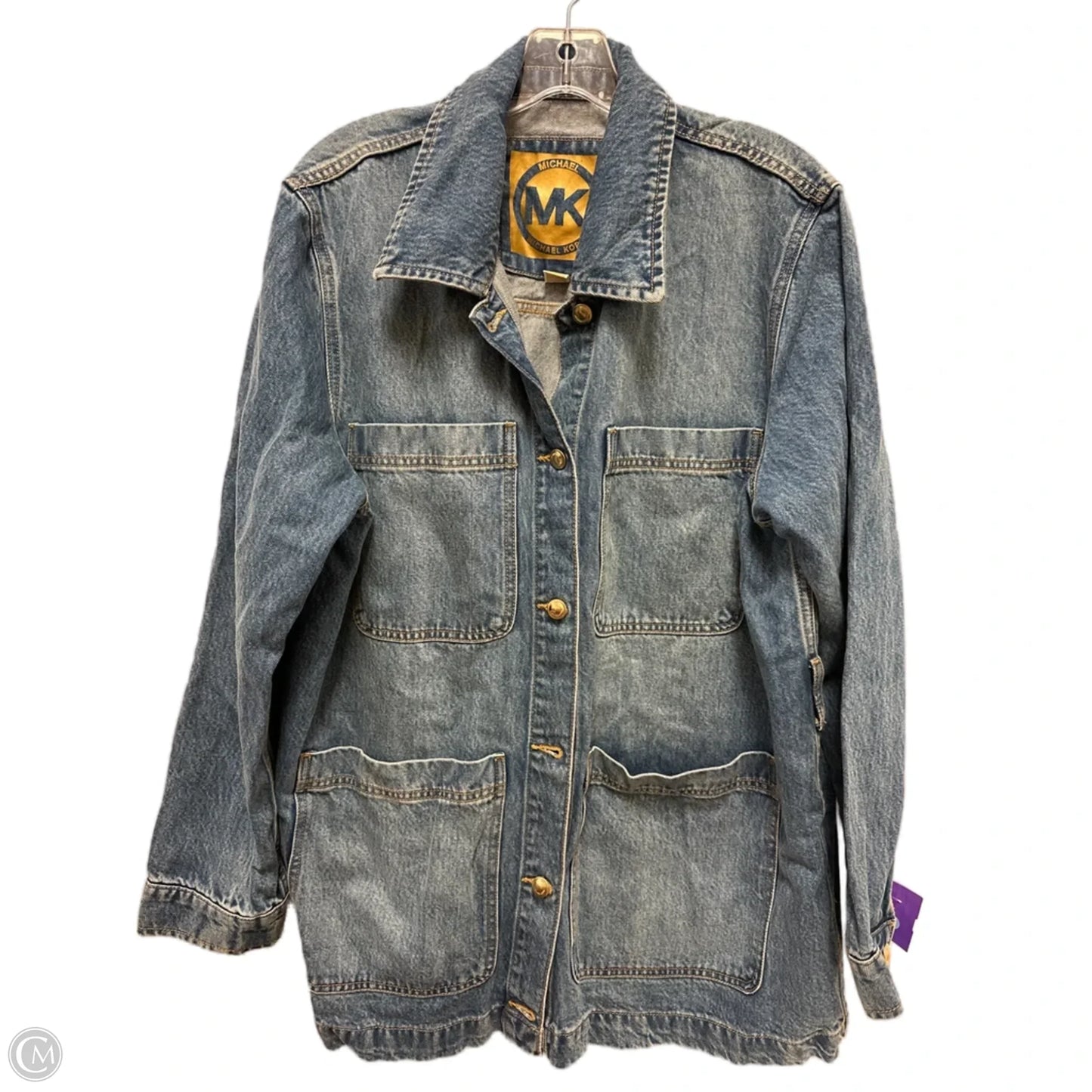 Jacket Denim By Michael By Michael Kors In Blue Denim, Size: Xl