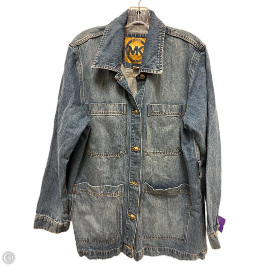 Jacket Denim By Michael By Michael Kors In Blue Denim, Size: Xl