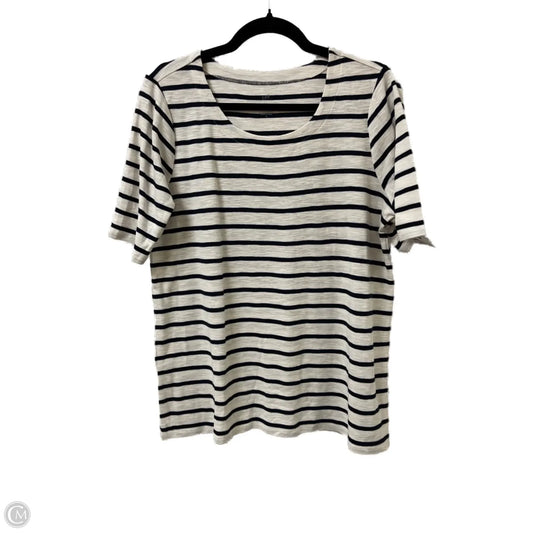 Top Short Sleeve By J. Jill In Striped Pattern, Size: M