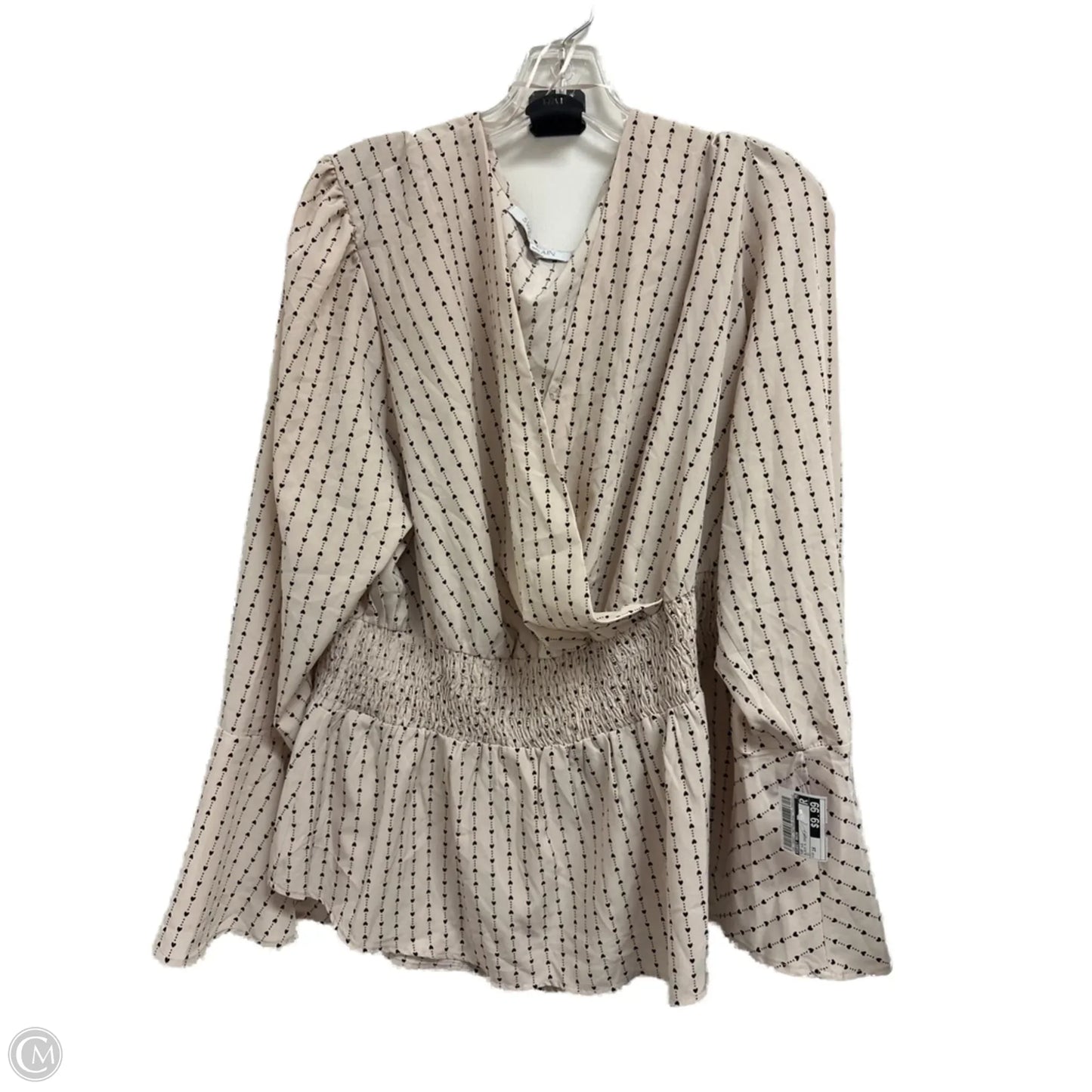 Top Long Sleeve By Sweet Rain In Black & Cream, Size: 3x