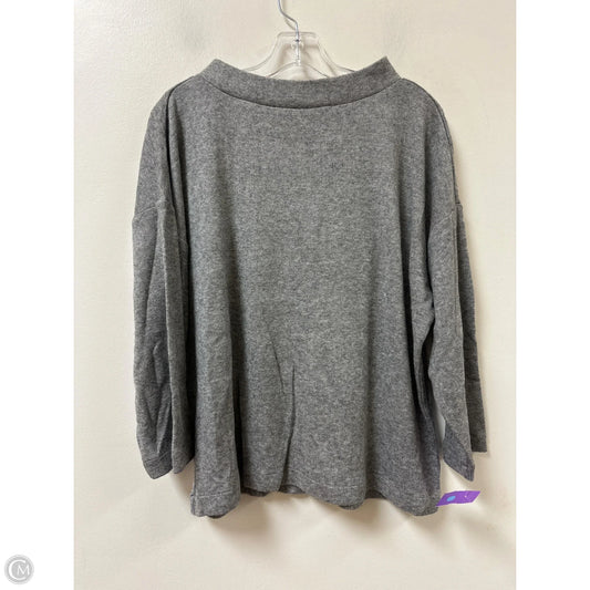 Sweater By Ann Taylor In Grey, Size: L