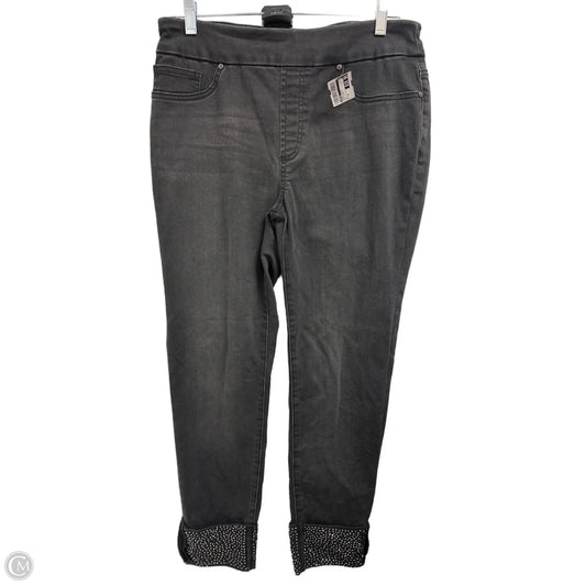 Jeans Skinny By Chicos In Grey Denim, Size: 6